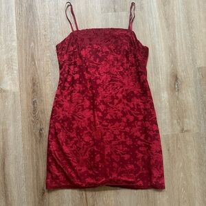 Mi Ami Red Velvet Dress